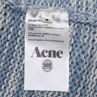 Acne Sweater in lichtblauw en wit