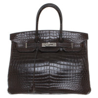 Hermès Birkin Bag 35 in Pelle in Marrone