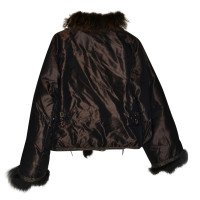 Roberto Cavalli padded jacket with fur