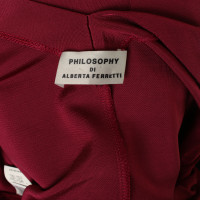 Philosophy Di Alberta Ferretti Vestito rosso con il reticolo di paillettes