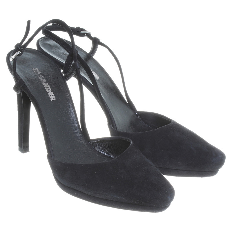 Jil Sander Sling-Backs in Schwarz