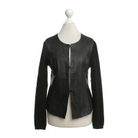 Style Butler Cardigan with leather inserts