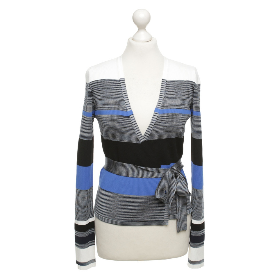 Diane Von Furstenberg top with block stripes