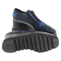 Stella McCartney Chaussures à lacets plateforme bleu foncé