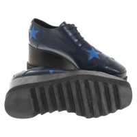 Stella McCartney Plateau-Veterschoenen in donkerblauw