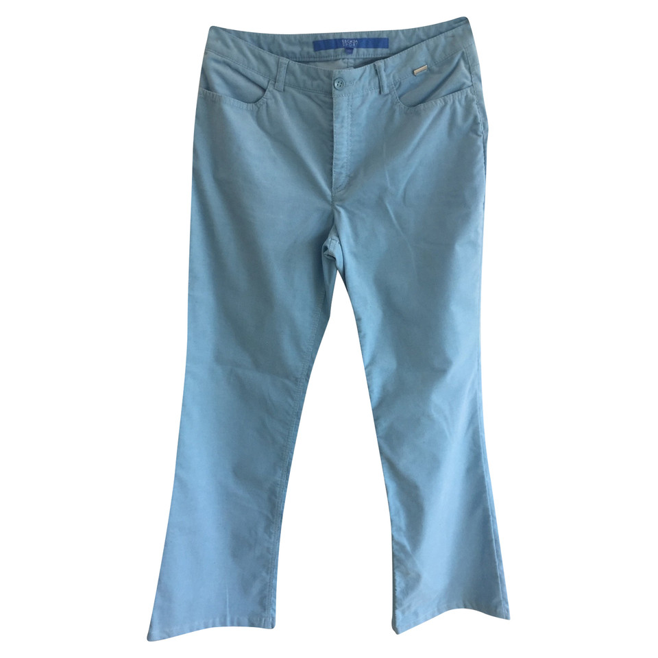 Escada Paire de Pantalon en Coton en Bleu