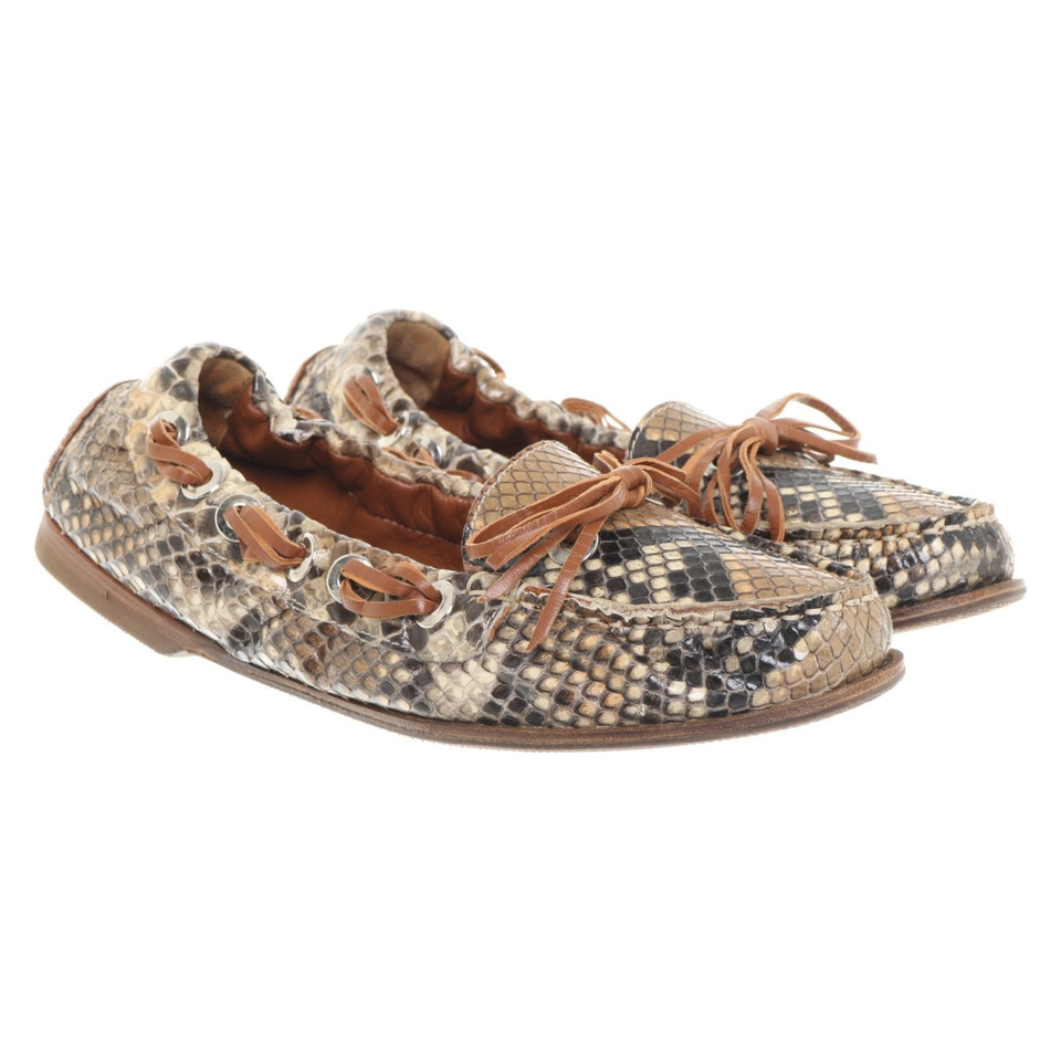 Ermanno Scervino Snake leather loafer