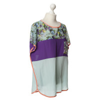 Msgm Silk blouse with pattern mix