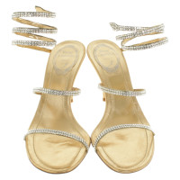 René Caovilla Golden sandals