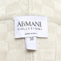 Giorgio Armani Blazer lavorato a maglia fine in beige
