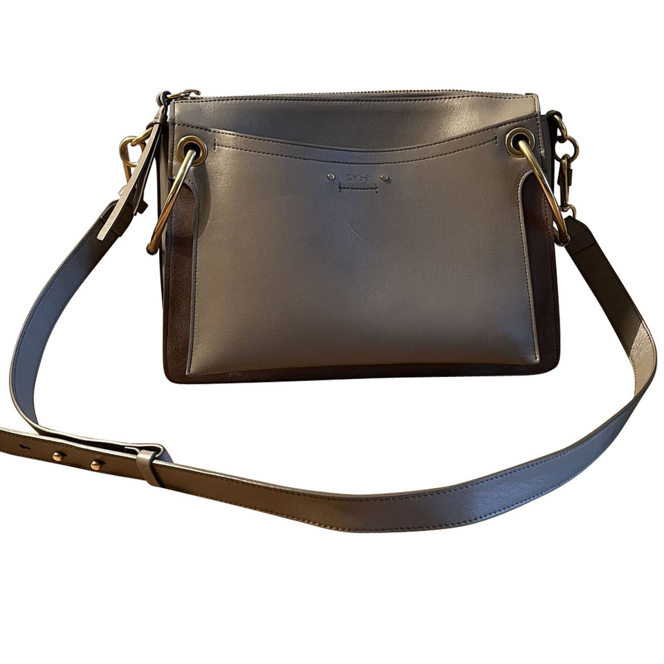 Chloé Roy Medium Shoulder Bag Leather in Beige
