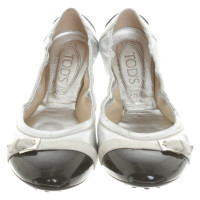 Tod's Silver-colored ballerinas