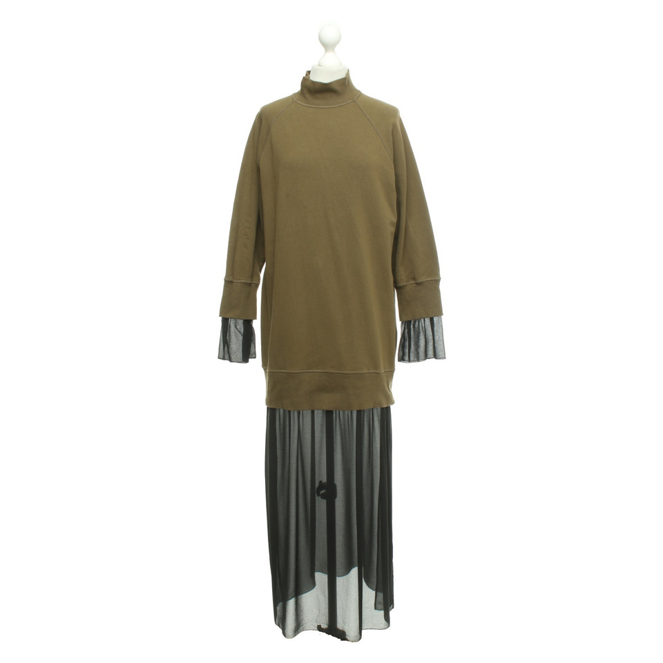 Mm6 By Maison Margiela Oversized Kleid in Khaki/Schwarz