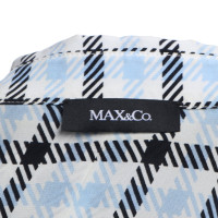 Max & Co Blouse en soie avec motif à carreaux