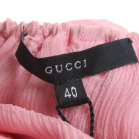 Gucci Robe en soie en rose