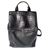Roberto Cavalli Backpack in linen / leather