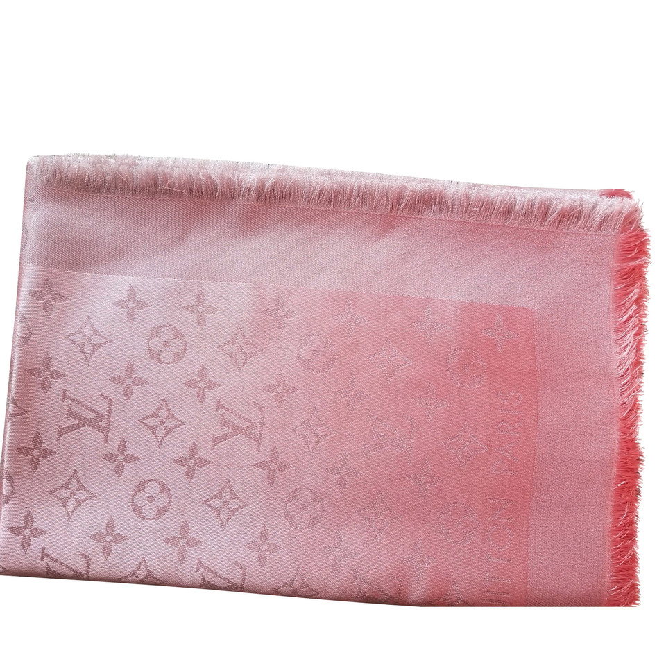 Louis Vuitton Monogram Tuch en Cachemire en Rose/pink