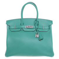 Hermès Birkin Bag 35 aus Leder in Grün