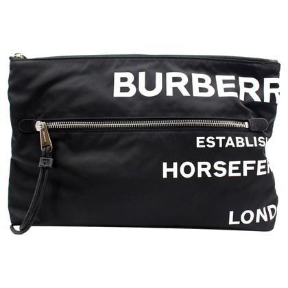 Burberry Clutch Bag Canvas in Black