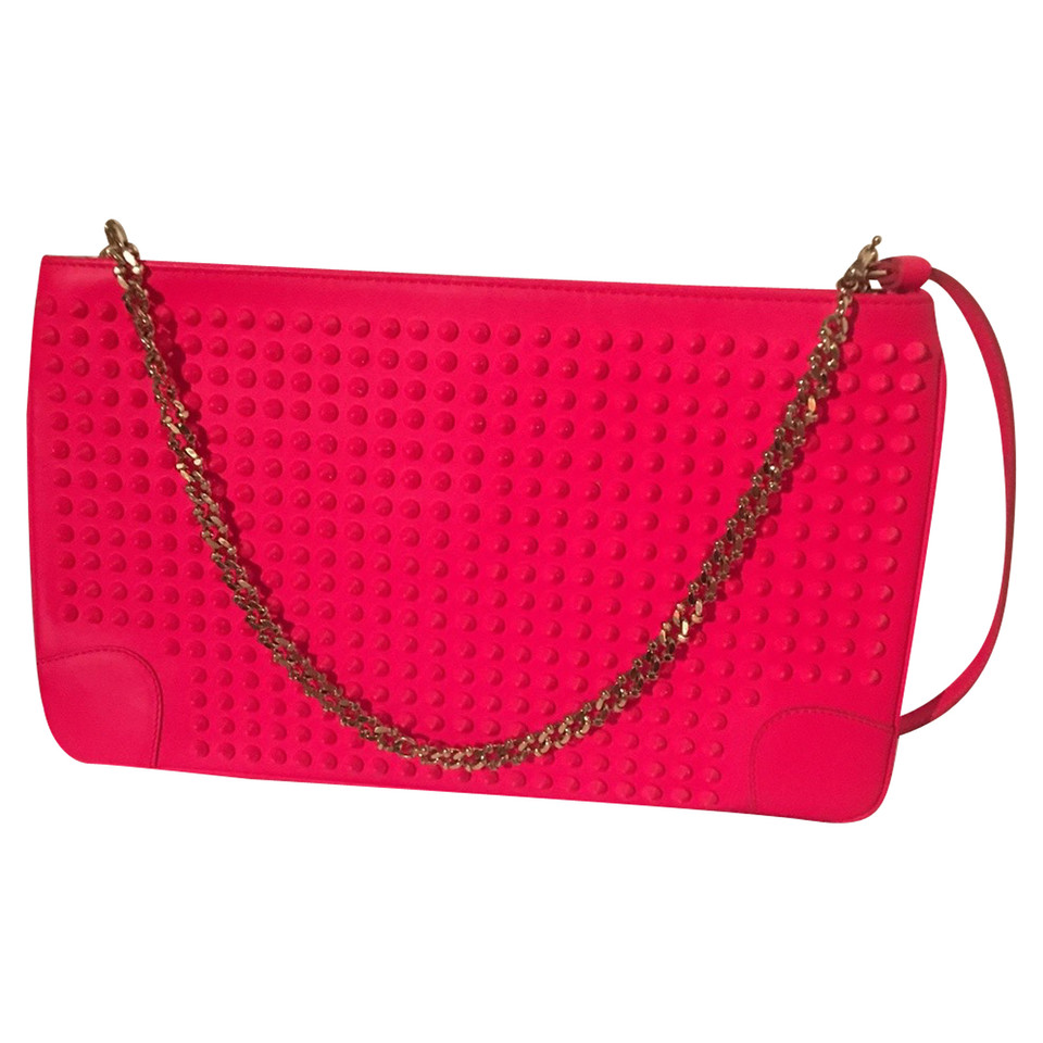 Christian Louboutin Clutch Bag Leather in Pink