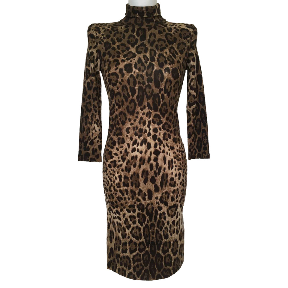 Dolce & Gabbana Midi jurk met luipaardprint