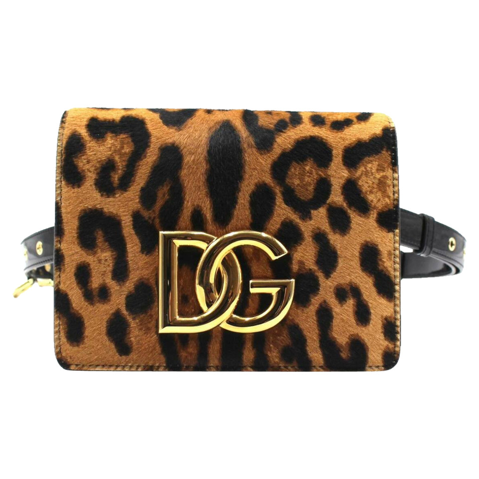 Dolce & Gabbana Clutch Bag Canvas in Brown