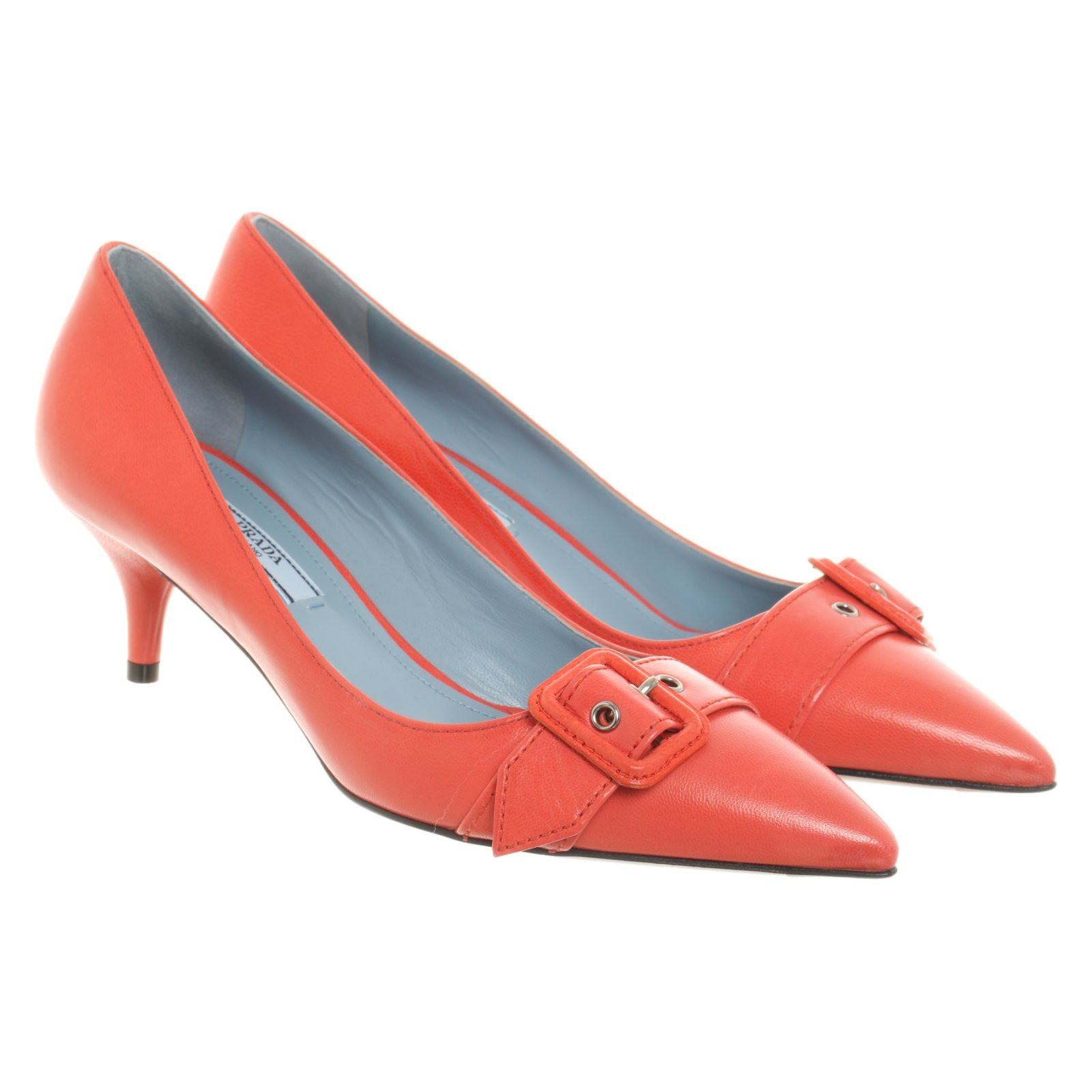Prada Pumps/Peeptoes Leather in Red - Second Hand Prada Pumps/Peeptoes  Leather in Red buy used for 242€ (4089777)