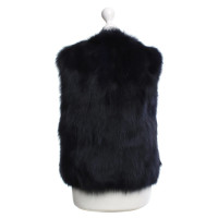 Diane Von Furstenberg Fur vest in dark blue