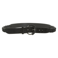 René Lezard Ceinture en Cuir en Noir