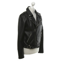 Twin Set Simona Barbieri biker jacket in leather look