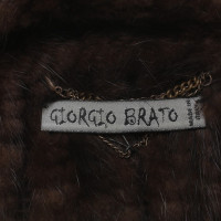 Giorgio Brato Rollkragenpullover mit Fellbesatz
