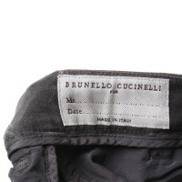 Brunello Cucinelli Pantalon en velours kaki