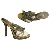 Gianmarco Lorenzi Sandals Leather in Yellow