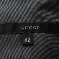 Gucci Oberteil aus Seide in petrol blau