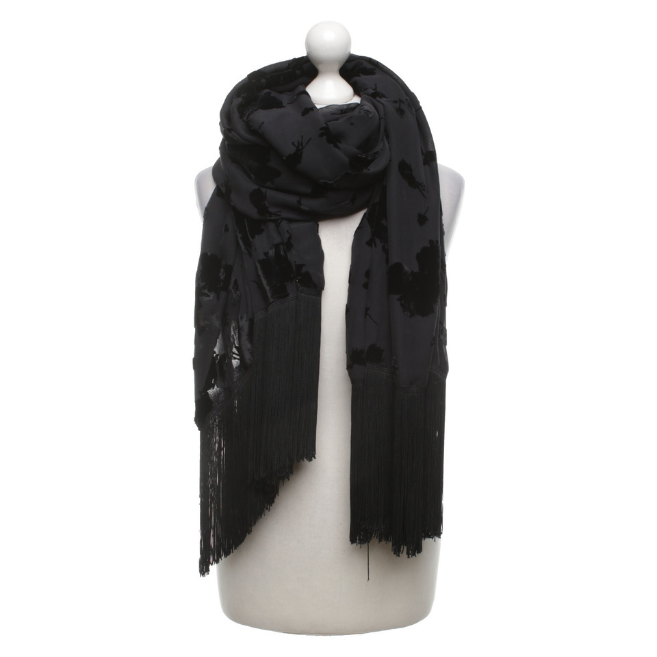 Giorgio Armani silk scarf in black