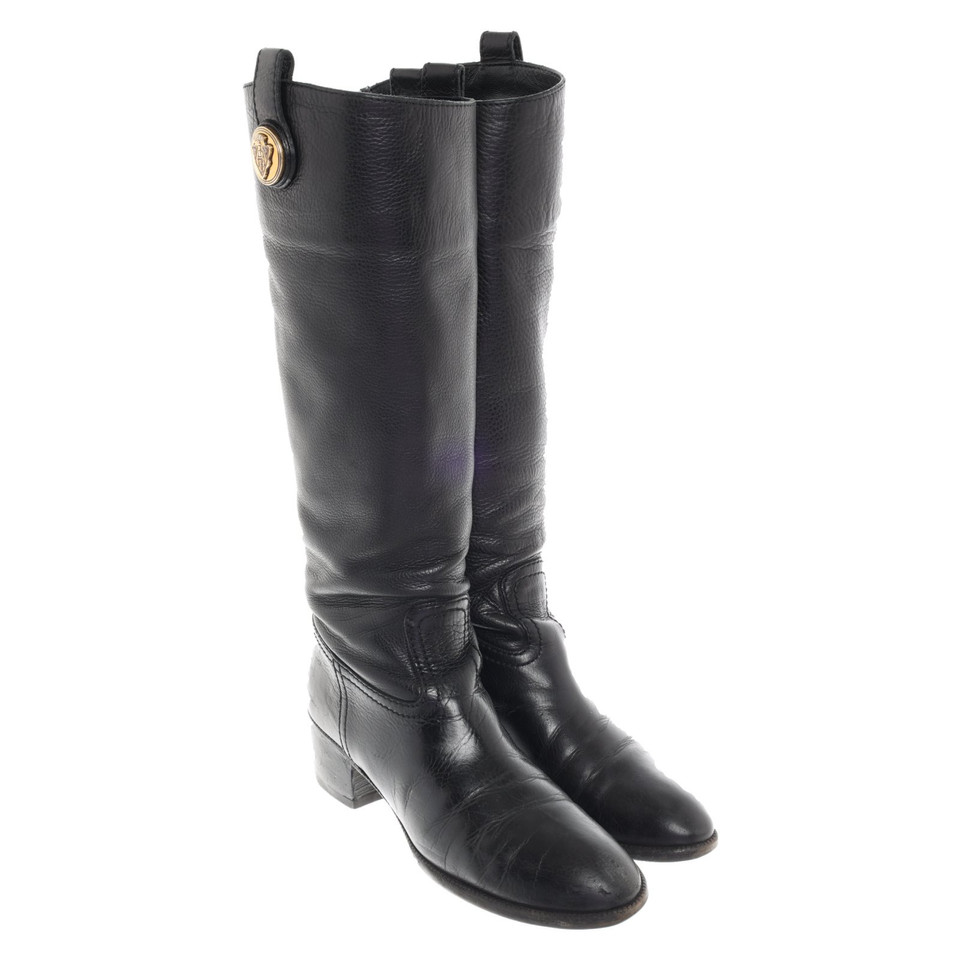 Gucci Stiefel aus Leder in Schwarz