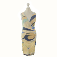 Leonard Silk dress with a floral pattern