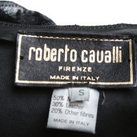 Roberto Cavalli Mantel in Schwarz/Silber/Grau