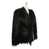 Balmain X H&M Faux fur jacket with leather details