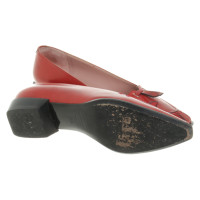 Fratelli Rossetti Slippers/Ballerina's Leer in Rood