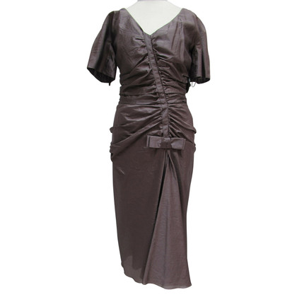 Christian Dior Kleid aus Seide in Taupe