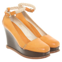 Tod's Wedges Leather in Orange