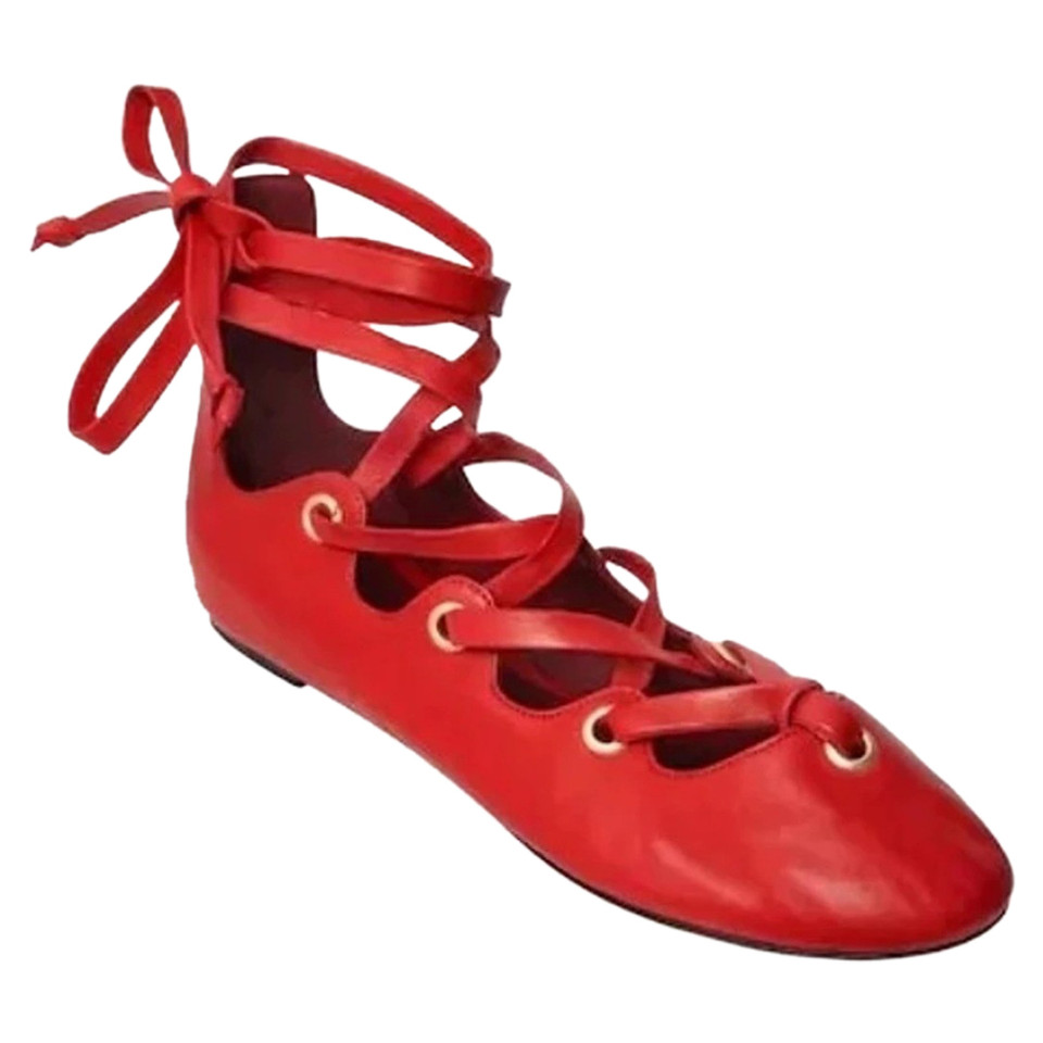 Isabel Marant Slipper/Ballerinas aus Leder in Rot