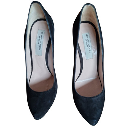 Gianni Marra Pumps/Peeptoes en Daim en Noir