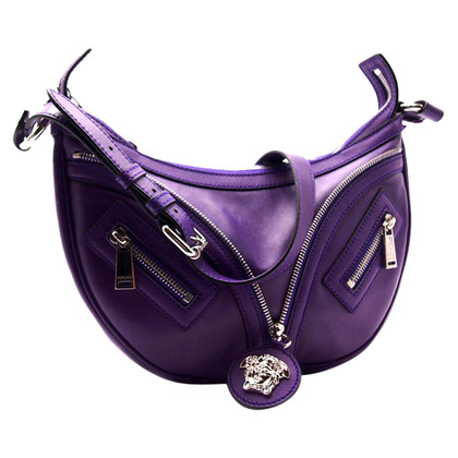 Versace Shoulder bag Leather in Violet