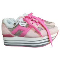 Hogan Chaussures de sport en Cuir en Rose/pink