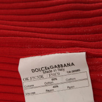 Dolce & Gabbana Rippstrick-Jacke in Rot
