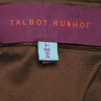 Talbot Runhof Jurk in bruin