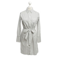 Equipment Blouse dress with striped pattern in black / white