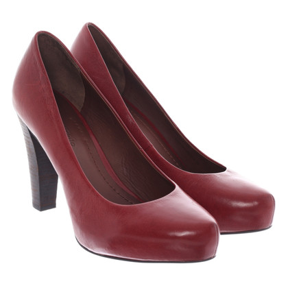 Marc O'polo Pumps/Peeptoes aus Leder in Rot